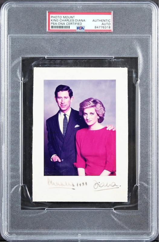 King Charles & Princess Diana 1988 Signed Mounted 4x5.5 Photo PSA/DNA Slabbed - 4