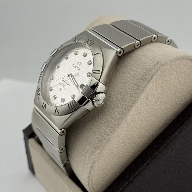 Omega Constellation 123.10.35.20.52.002 Silver Diamond Dial Box Papers 35mm - 4