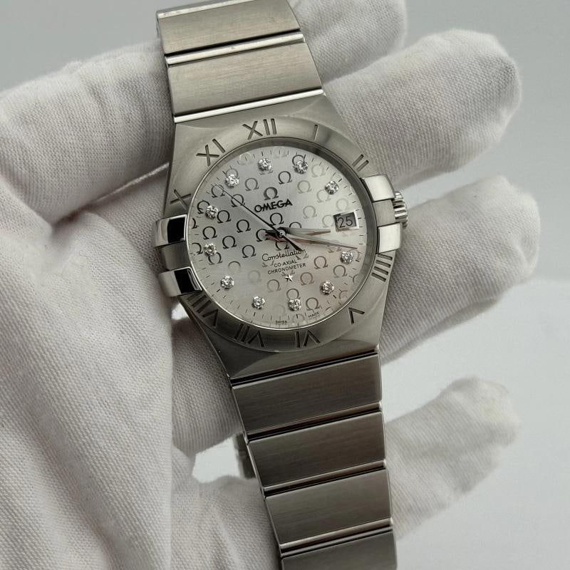 Omega Constellation 123.10.35.20.52.002 Silver Diamond Dial Box Papers 35mm - 8
