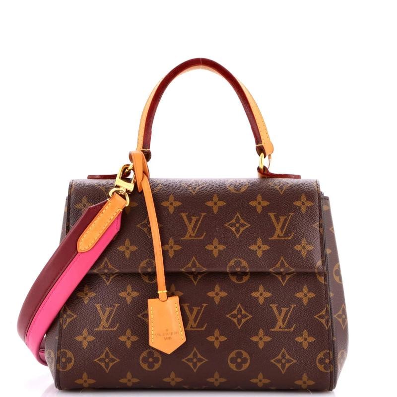 Louis Vuitton Cluny Top Handle Bag Monogram Canvas BB: Condition: Pre-owned - Good,Brand: Louis Vuitton,Exterior Material: Canvas Coated,Style: Top Handle,Exterior Color: Brown,Department: Women,Size: Bb,Accessories: Clochette, Dust Bag, With Strap