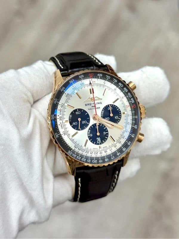 2024 Breitling Navitimer B01 RB0137 46mm Chronograph 18K Gold Box Paper Stickers - 7