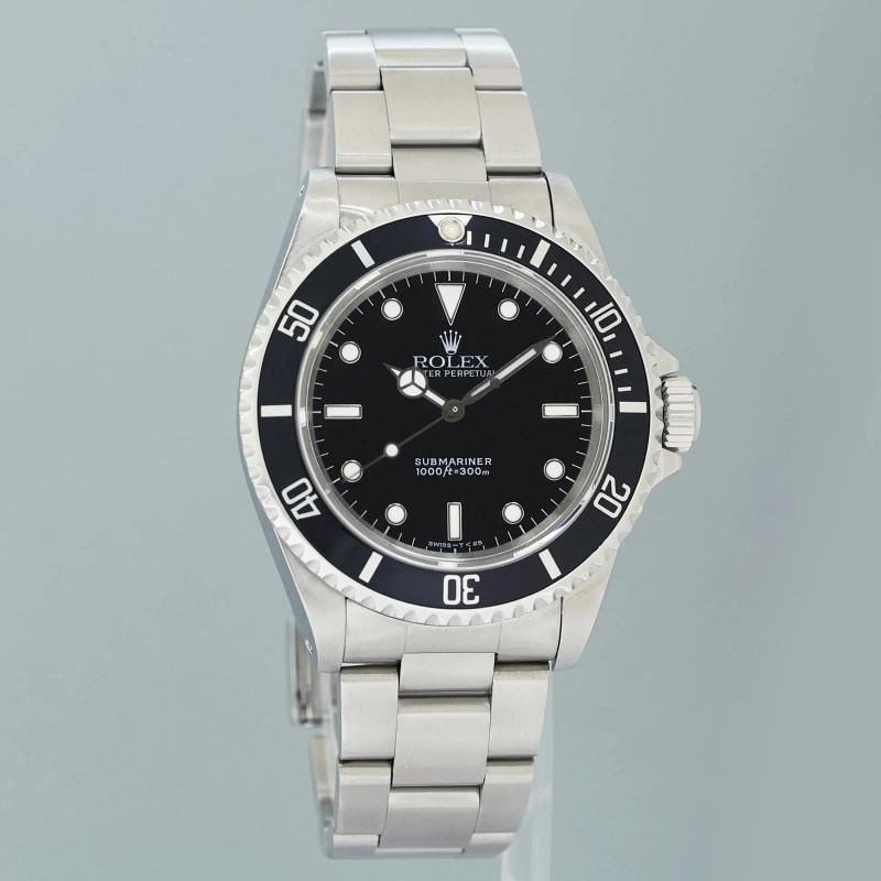 1996 PAPERS MINT Rolex 14060LN Submariner No-Date 2 Line Tritium Dial Black 40mm - 3