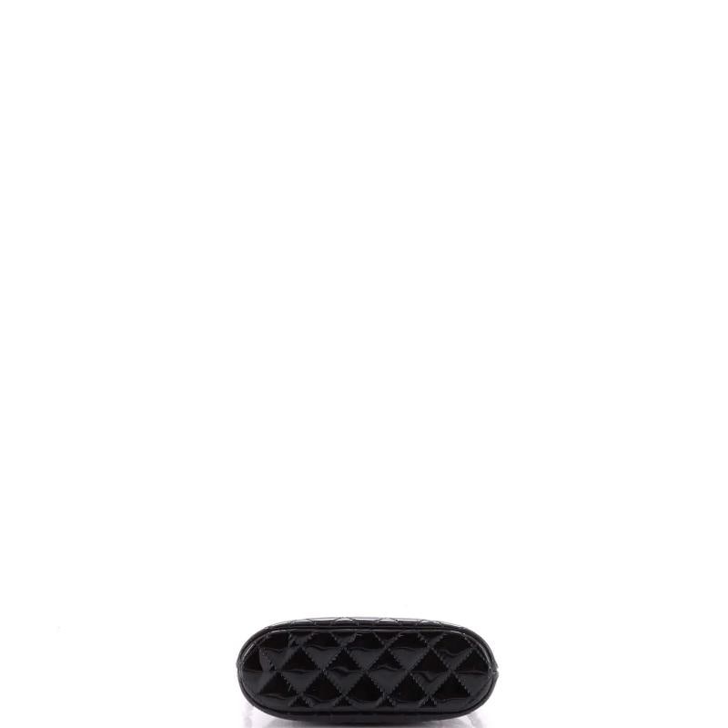 Chanel CC Dome Zip Crossbody Bag Quilted Patent Mini - 4