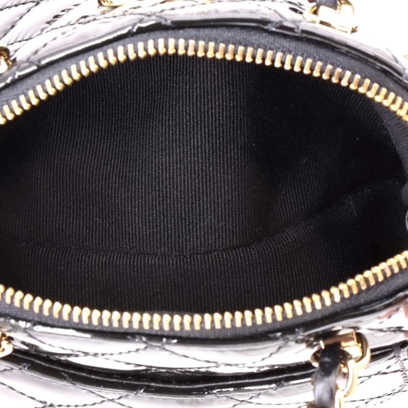 Chanel CC Dome Zip Crossbody Bag Quilted Patent Mini - 5