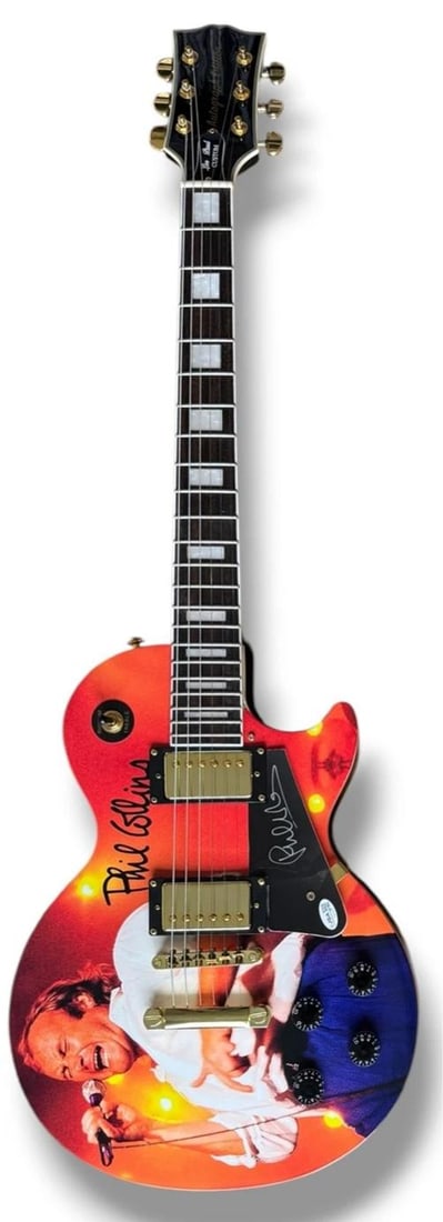 Phil Collins Signed Guitar Custom Graphics JSA COA Genesis In The Air Tonight! - 3