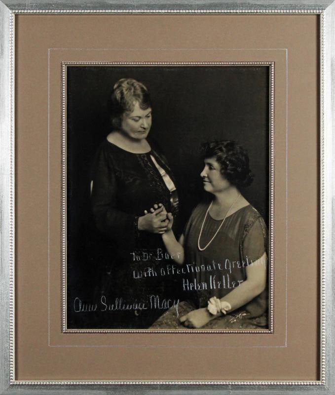 Helen Keller & Anne Sullivan Macy Signed Framed 11x14 Gelatin Photo BAS #AE64814: Condition: New: A brand-new, unused, unopened, undamaged item (including handmade items). New: A brand-new, unused, unopened, undamaged item (including handmade items). Autograph Authentication: