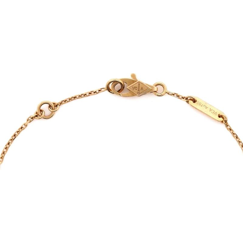 Van Cleef & Arpels Sweet Alhambra Heart Bracelet 18K Rose Gold with Carnelian - 3