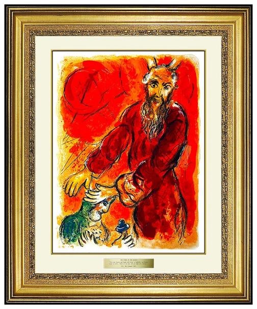 Marc Chagall Original Exodus Color Lithograph Plate 13 Moses Biblical Framed Art: Condition: Used,Artist: Marc Chagall,Type: Print,Year of Production: 1966,Item Height: 33 in,Theme: Art,Title: Exodus: Plate 13,Style: Modernism,Certificate of Authenticity (COA): Yes,Item Length: 28 
