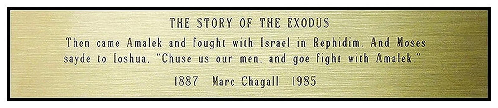 Marc Chagall Original Exodus Color Lithograph Plate 13 Moses Biblical Framed Art - 4