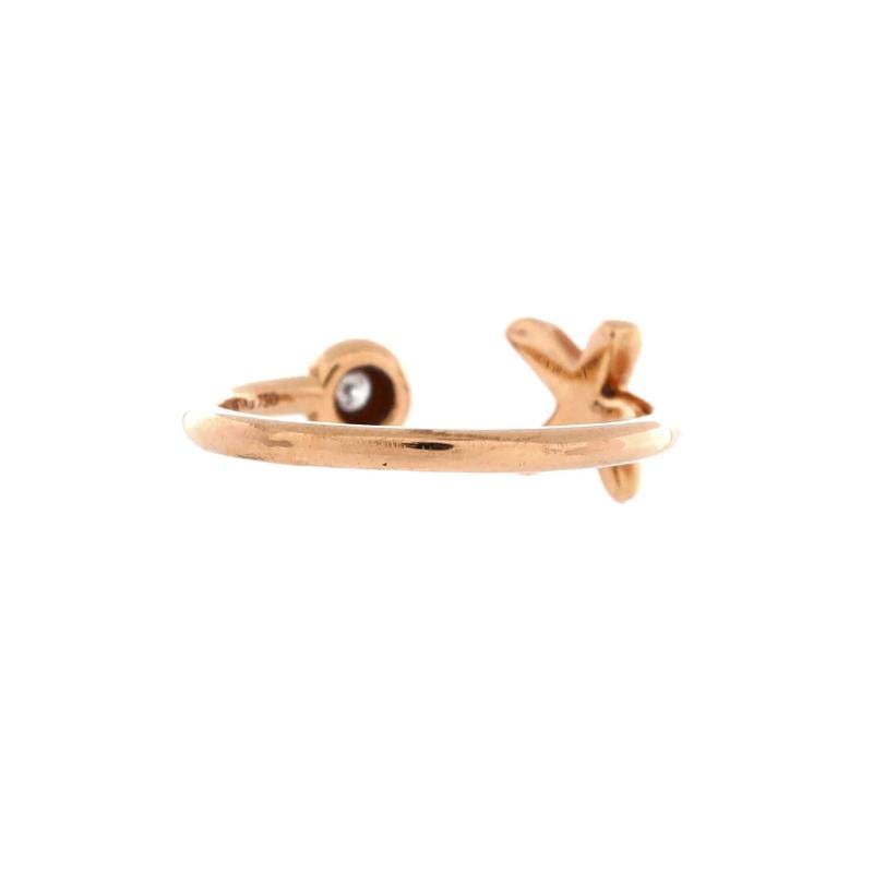 Tiffany & Co. Paloma Picasso Graffiti X Wire Ring 18K Rose Gold with Diamond - 3
