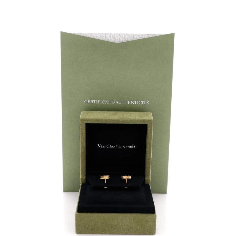 Van Cleef & Arpels Sweet Alhambra Stud Earrings 18K Yellow Gold and Mother of - 2