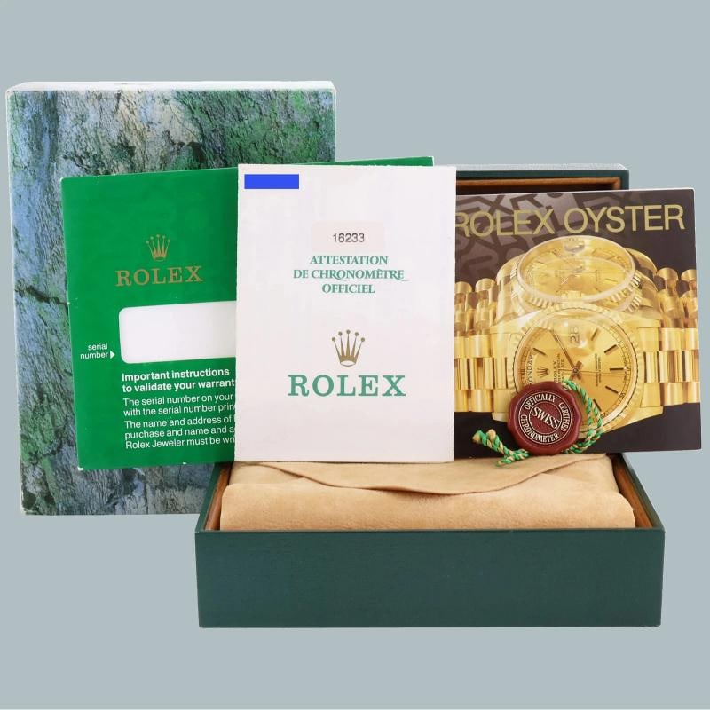 1998 PAPERS MINT Rolex DateJust 36mm Silver Stick 16233 Two Tone Steel Jubilee - 7