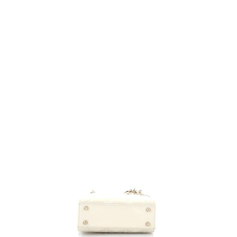 Christian Dior Lady Dior Chain Bag Cannage Quilt Patent Mini - 4