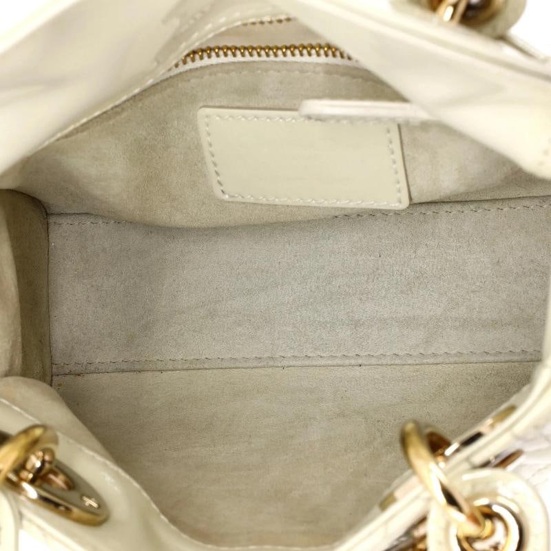 Christian Dior Lady Dior Chain Bag Cannage Quilt Patent Mini - 5