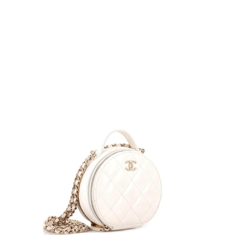 Chanel Handle with Care Round Vanity Case with Chain Quilted Lambskin Small - 2