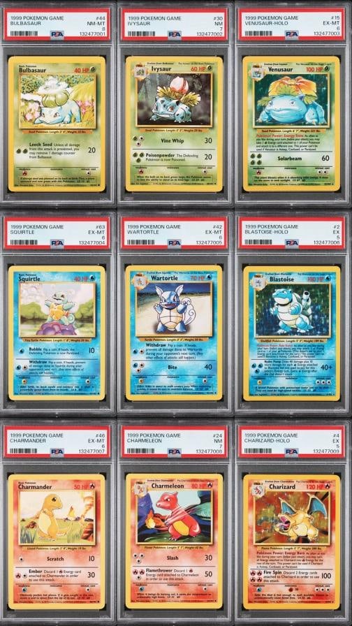 1999 PokÃƒÂ©mon Charizard, Blastoise, Venusaur Full Evolution Base Set Holo PSA : Condition: Used: An item that has been used previously. Used: An item that has been used previously. Card Size: Standard,Attribute/MTG:Color: Grass,Autographed: No,Set: Base Set,Character: Blastoise,