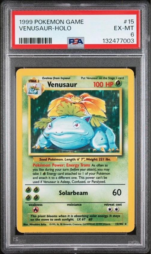 1999 PokÃƒÂ©mon Charizard, Blastoise, Venusaur Full Evolution Base Set Holo PSA  - 5