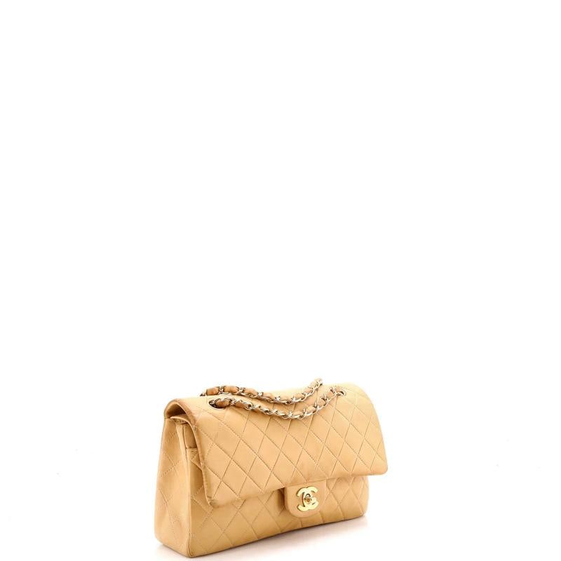 Chanel Vintage Classic Double Flap Bag Quilted Lambskin Medium - 2