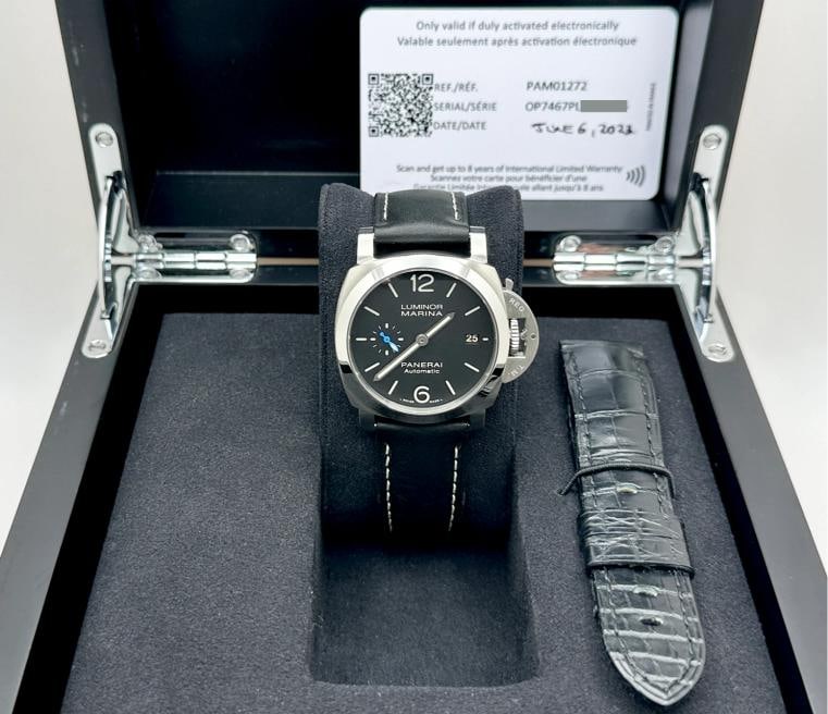 Panerai Luminor Marina Quaranta PAM01272 PAM 1272 40mm Steel Box Paper 2023 - 2