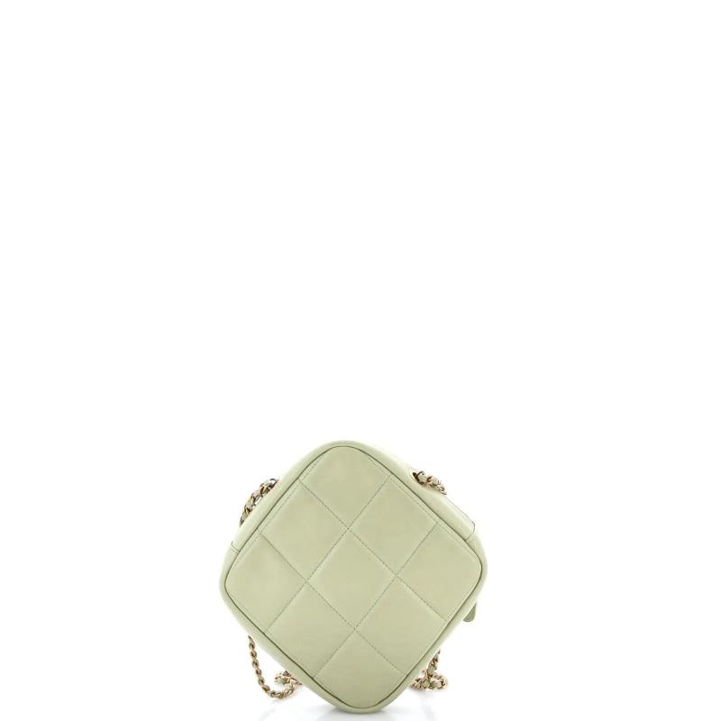 Chanel Diamond Chain Crossbody Bag Quilted Lambskin Small - 3