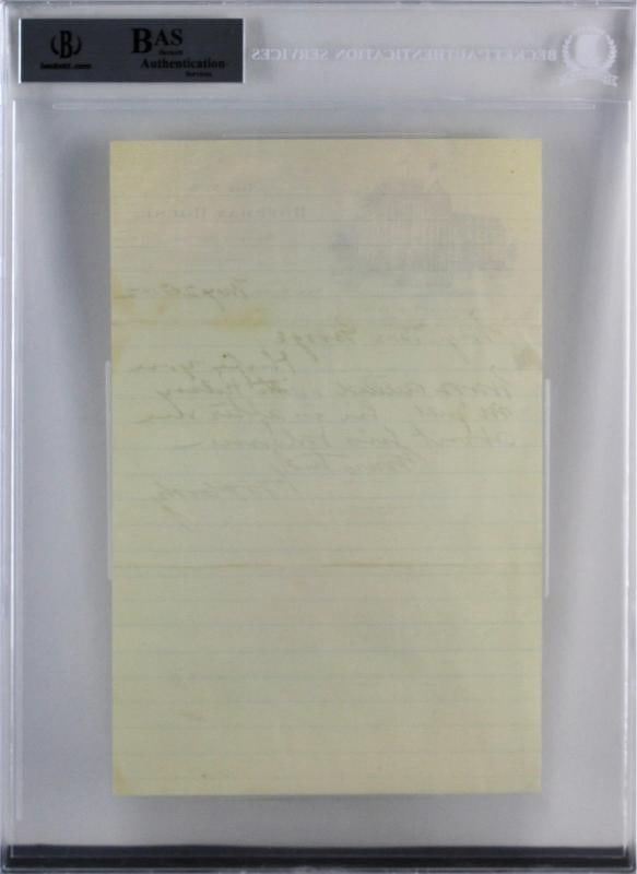 William Cody "Buffalo Bill" Signed 5.75x9 1902 Hand Written Letter BAS Slabbed - 4