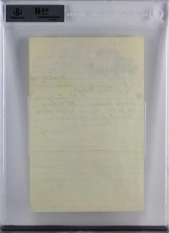 William Cody "Buffalo Bill" Signed 5.75x9 1902 Hand Written Letter BAS Slabbed - 9