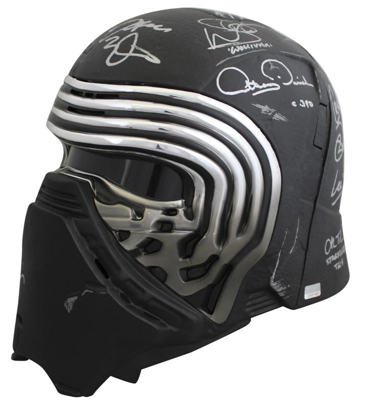 Star Wars (19) Driver, Ridley, Daniels, Mayhew, Signed Kylo Ren FS Helmet BAS - 5