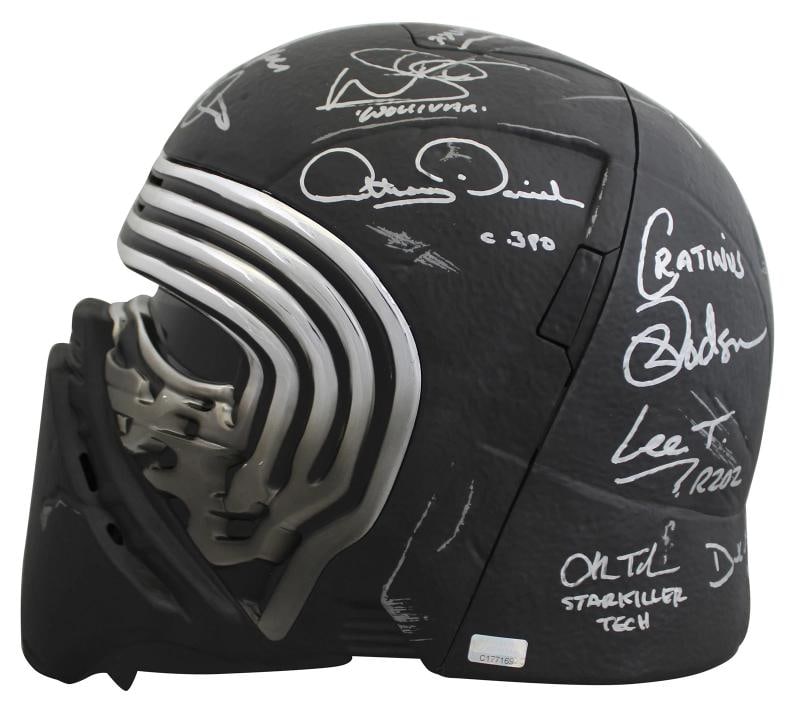 Star Wars (19) Driver, Ridley, Daniels, Mayhew, Signed Kylo Ren FS Helmet BAS - 6