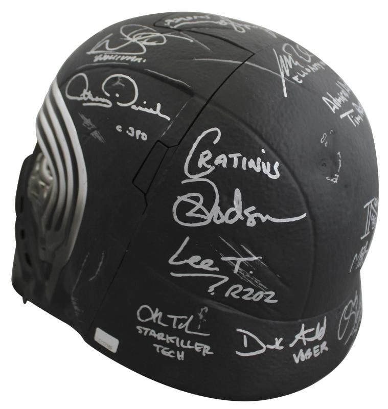 Star Wars (19) Driver, Ridley, Daniels, Mayhew, Signed Kylo Ren FS Helmet BAS - 7