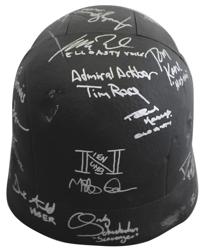 Star Wars (19) Driver, Ridley, Daniels, Mayhew, Signed Kylo Ren FS Helmet BAS - 8