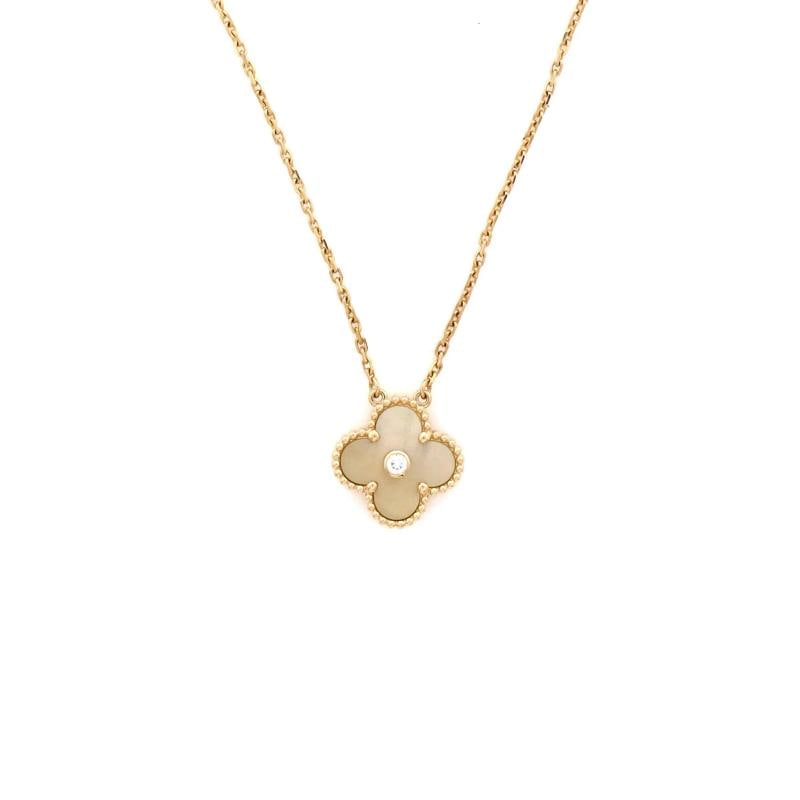 Van Cleef & Arpels Vintage Alhambra Pendant Necklace 18K Yellow Gold and Gold: Condition: Pre-owned - Good,Brand: Van Cleef & Arpels,Main Stone: Mother Of Pearl,Metal: 18K Yellow Gold,Metal Purity: 18K,Style: Pendant,Type: Necklace,Color: Yellow Gold,Material: 18K Yellow Gold,