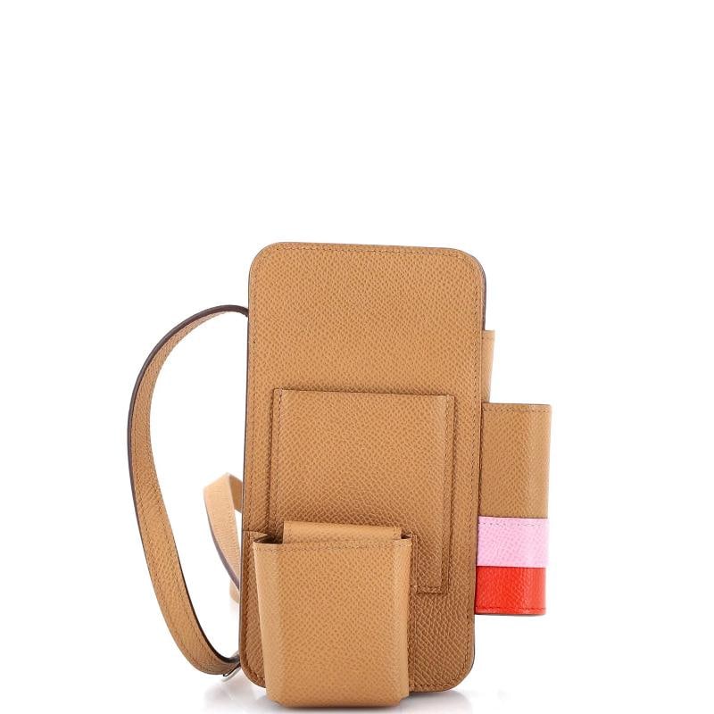 Hermes Hermesway Phone Case Crossbody Bag Epsom: Condition: Pre-owned - Excellent,Brand: Hermes,Exterior Material: Leather,Style: Clutches,Exterior Color: Brown,Department: Women,Size: Unknown Estimated Retail Price: $3,000 Condition: Great.