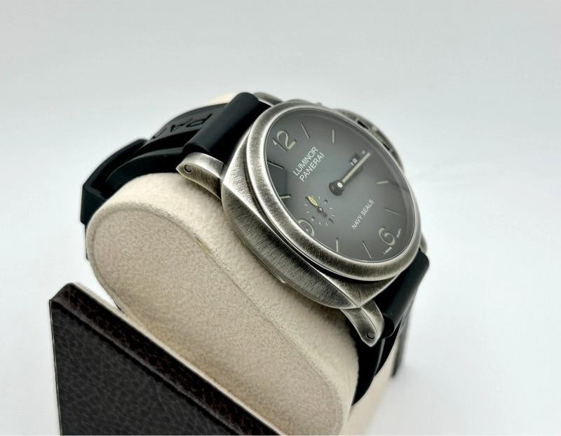 Panerai Luminor Marina Navy Seals PAM01412 PAM 1412 Grey Dial Steel Box Papers - 4