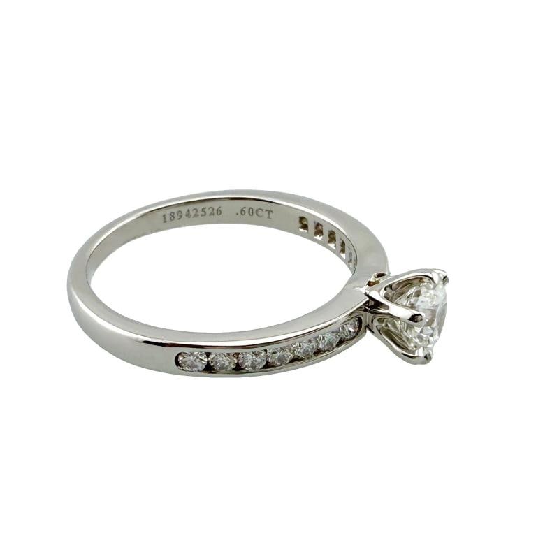 Tiffany & Co Platinum Diamond Engagement Ring Round 0.60 ct I VVS1 - 8