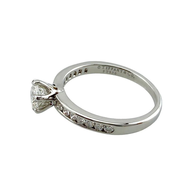 Tiffany & Co Platinum Diamond Engagement Ring Round 0.60 ct I VVS1 - 9