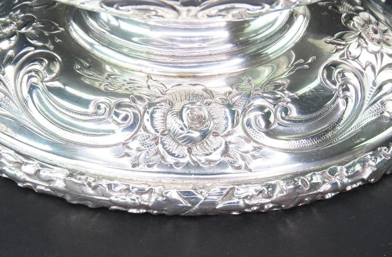 Superb Reed Barton Sterling Silver Hand Chased 575A Gravy Boat w Underplate - 6