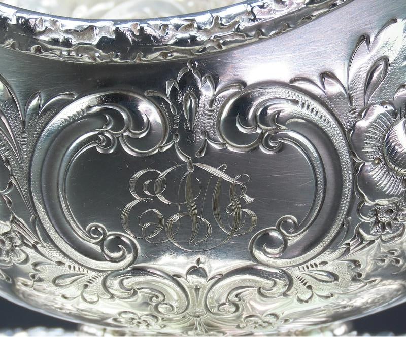 Superb Reed Barton Sterling Silver Hand Chased 575A Gravy Boat w Underplate - 9