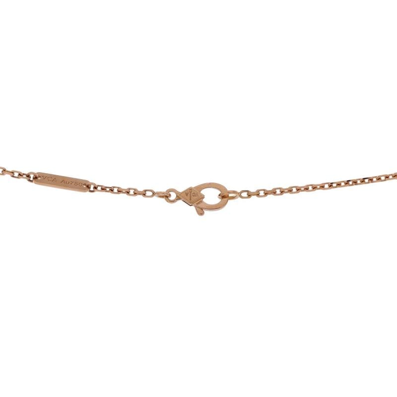Van Cleef & Arpels Two Butterfly Pendant Necklace 18K Rose Gold with Mother of - 4