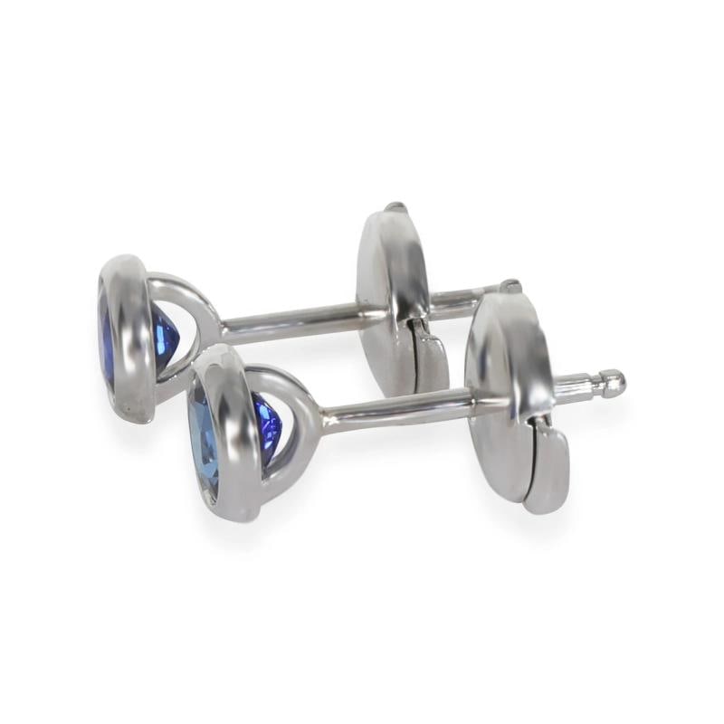 Tiffany & Co. Platinum Sapphire Elsa Peretti Color By The Yard Earrings - 2