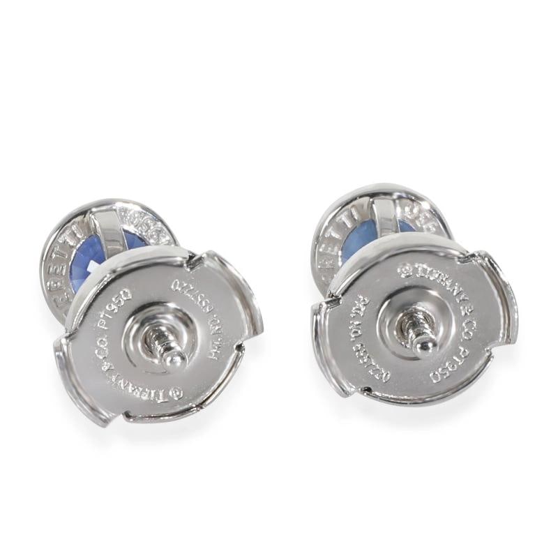 Tiffany & Co. Platinum Sapphire Elsa Peretti Color By The Yard Earrings - 3