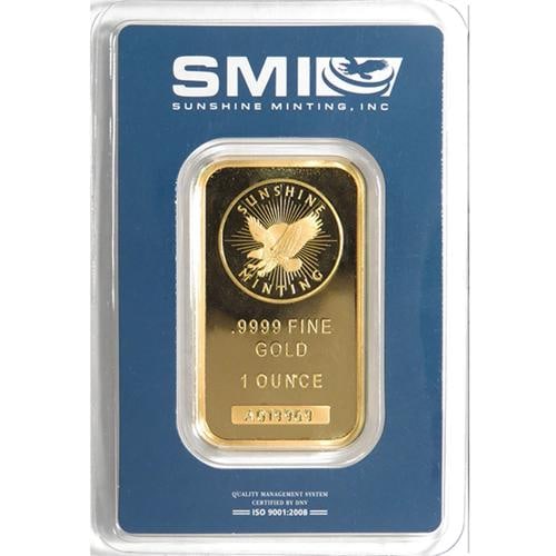 1 Troy oz Sunshine Mint Gold Bar .9999 Fine Sealed In Assay Mint Mark SI: Brand/Mint: Sunshine Mint,Certification: Uncertified,Brand: Sunshine Mint,Circulated/Uncirculated: Uncirculated,Metal Content: 1 oz,Fineness: 0.999,Metal: Gold,Grade: Ungraded,Mint Mark: SMI,Strike Ty