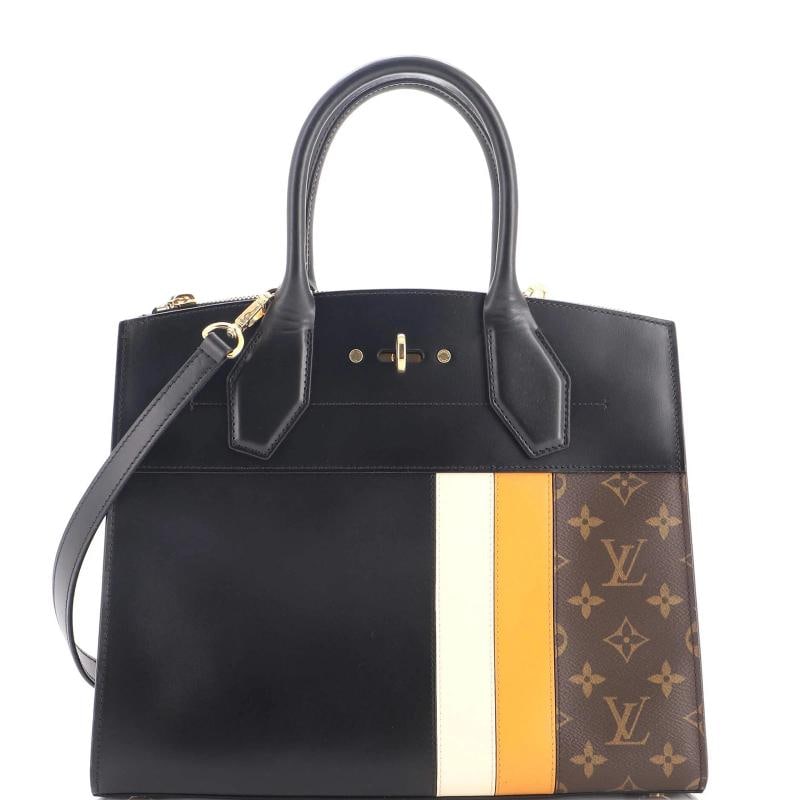 Louis Vuitton City Steamer Handbag Limited Edition Monogram Canvas and Leather: Accessories: With Strap Measurements: Handle Drop 5", Height 10", Width 12.25", Depth 5", Strap Drop 13.5". Condition: Pre-owned - Good,Brand: Louis Vuitton,Exterior Material: Canvas Coated,