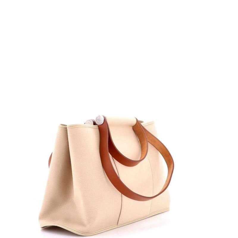 Hermes Cabag Elan Toile and Leather 39 - 2