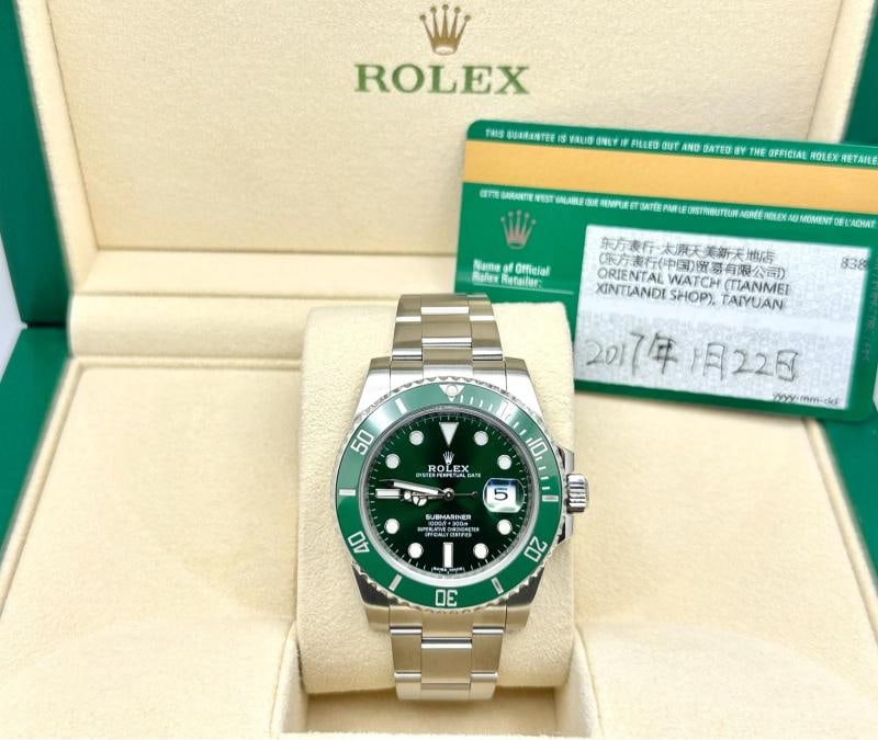 2017 Rolex Submariner HULK 116610LV Green Ceramic Stainless Steel Box Paper - 3