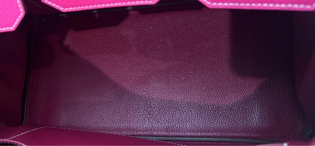 Hermes Birkin 35 Rose Tyrien Pink Epsom Leather Palladium Hardware RARE - 12
