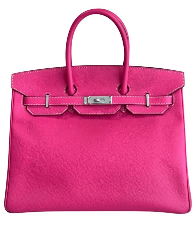 Hermes Birkin 35 Rose Tyrien Pink Epsom Leather Palladium Hardware RARE - 3
