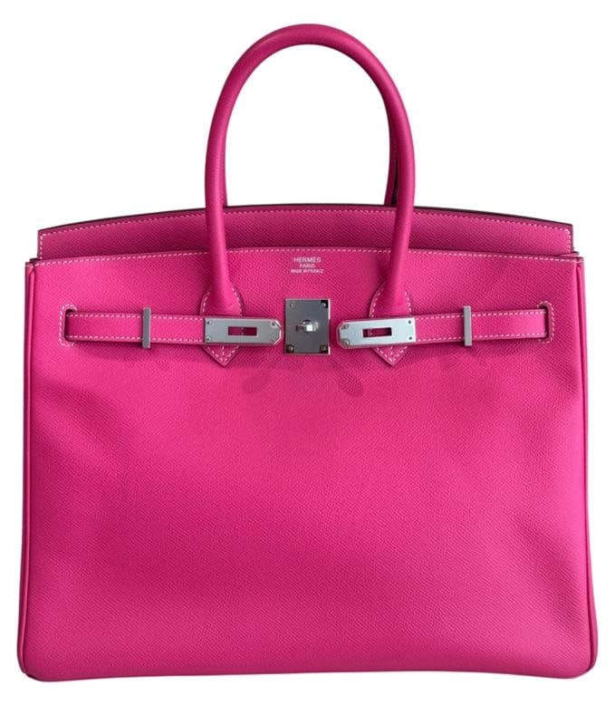 Hermes Birkin 35 Rose Tyrien Pink Epsom Leather Palladium Hardware RARE - 4