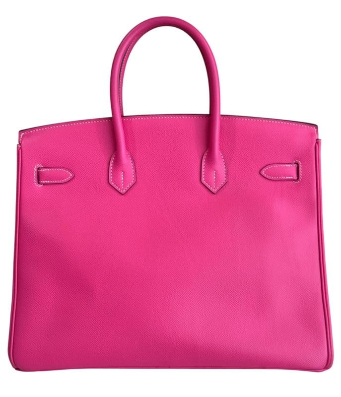 Hermes Birkin 35 Rose Tyrien Pink Epsom Leather Palladium Hardware RARE - 5