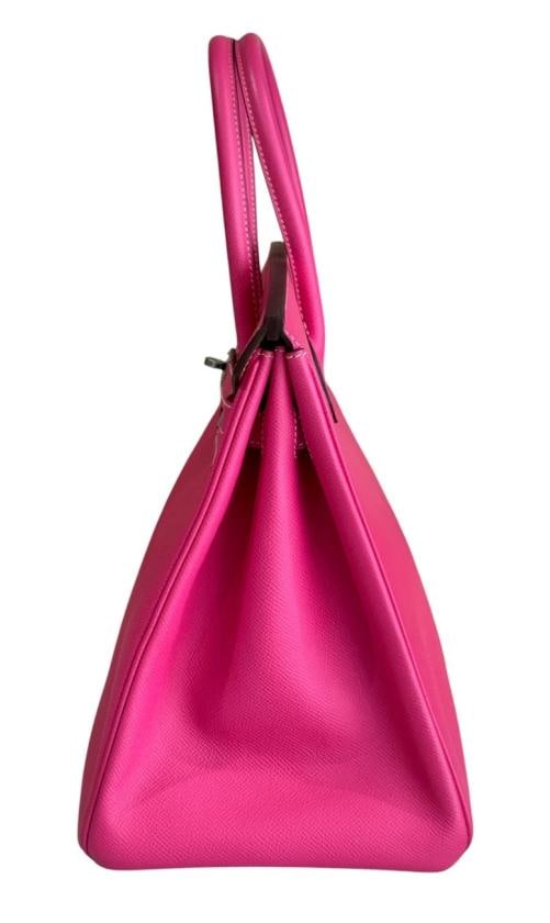 Hermes Birkin 35 Rose Tyrien Pink Epsom Leather Palladium Hardware RARE - 8