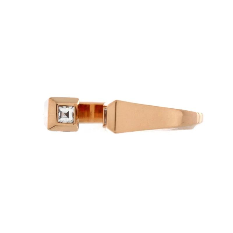 Hermes Clou de Forge Ring 18K Rose Gold with Diamonds Small - 2
